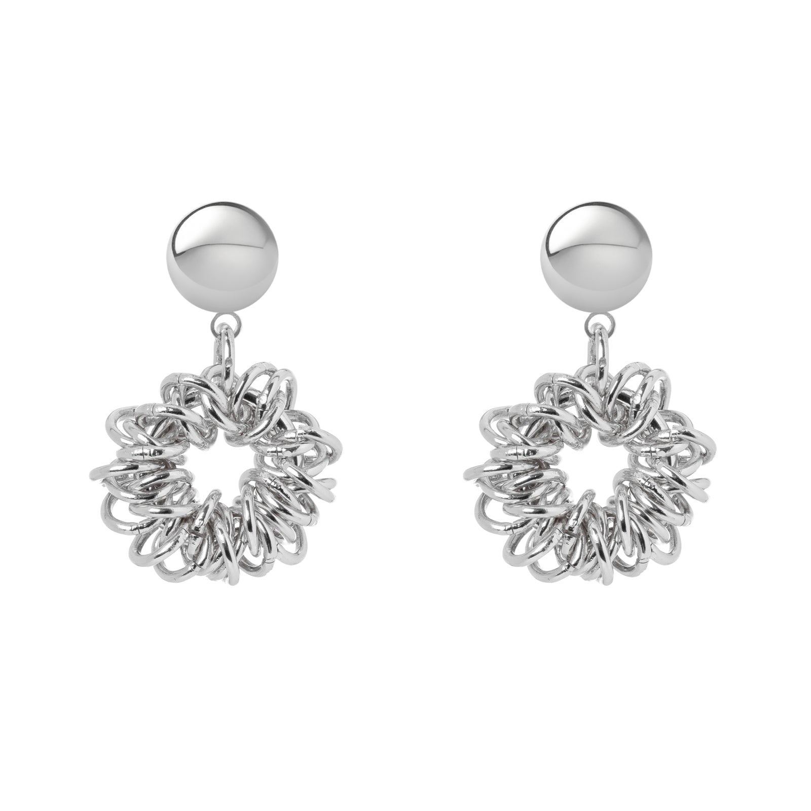 Orecchini a cerchio pendente Vasilissa - Argento - Sodini Bijoux