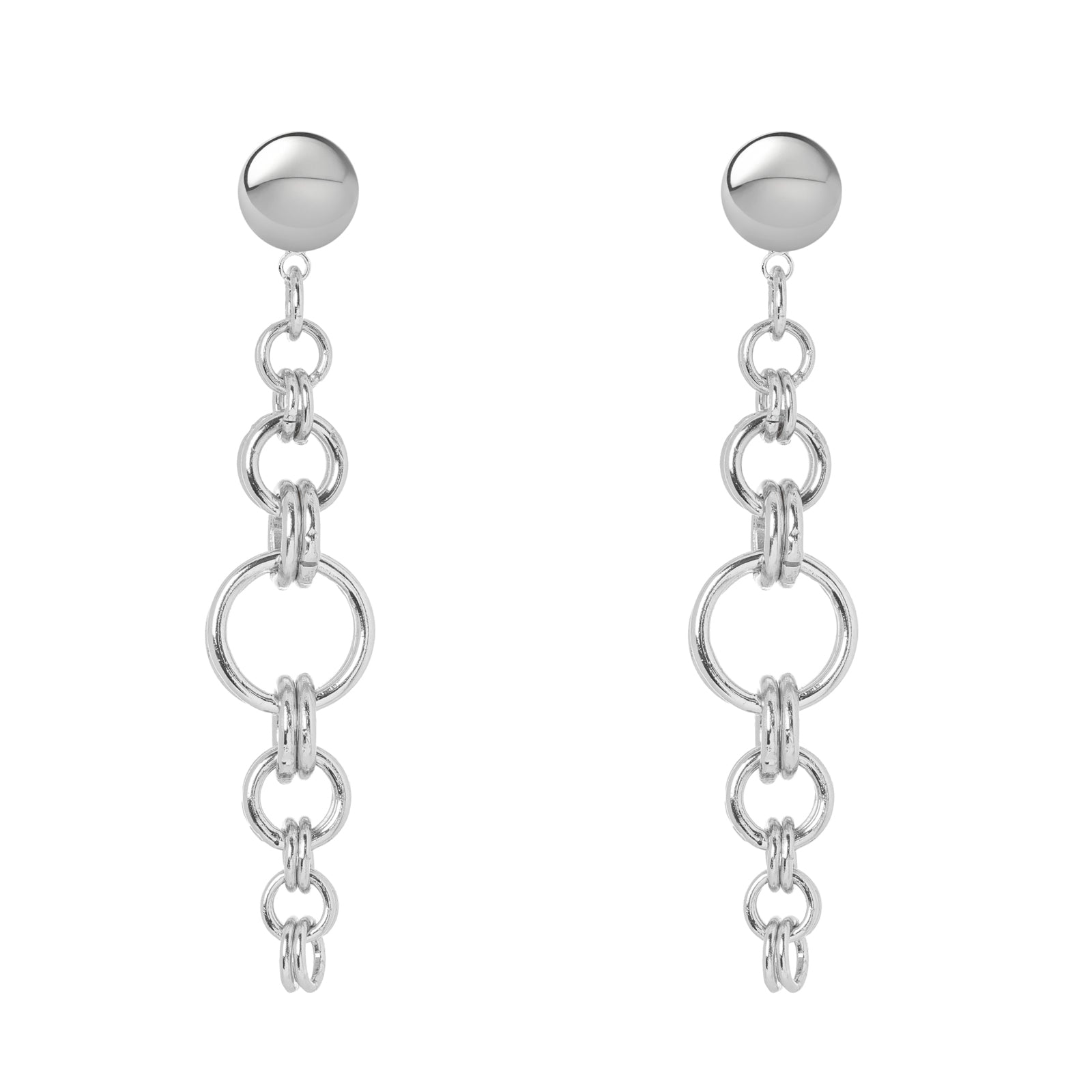 Orecchini ad anelli concatenati Vasilissa - Argento - Sodini Bijoux