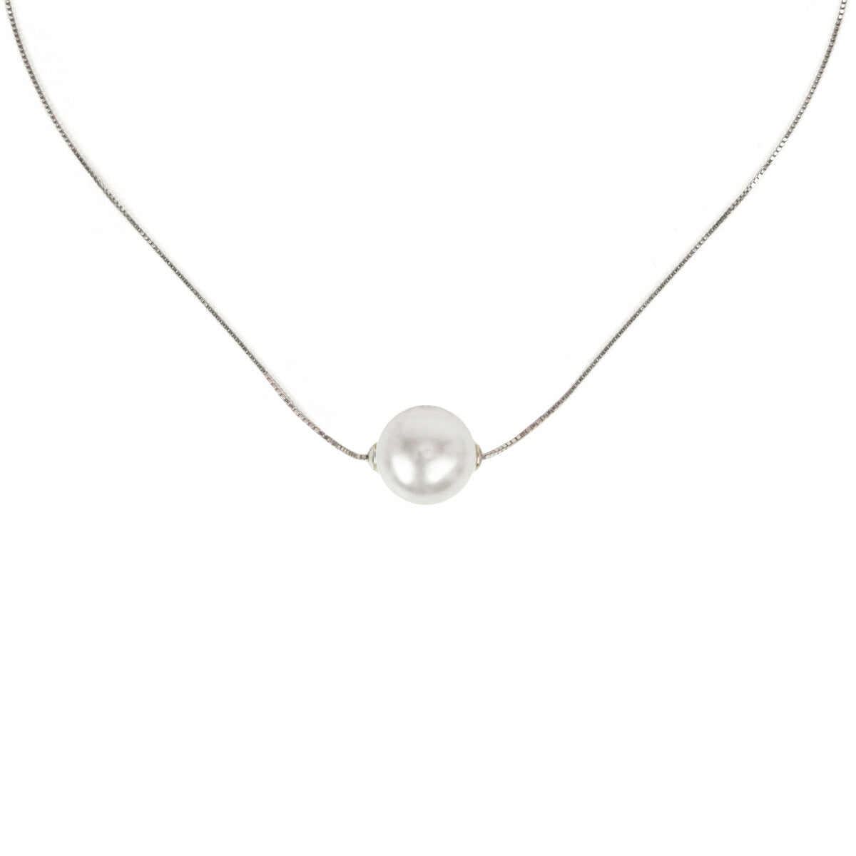 Girocollo con grande perla Pearl - Bianco - Sodini Bijoux