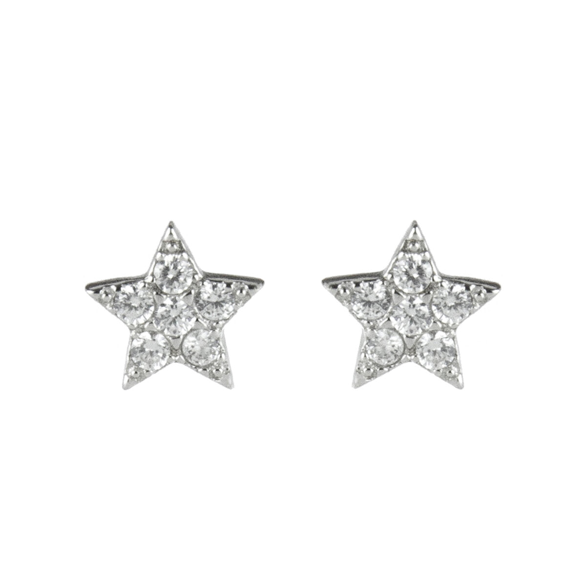 Orecchini a stella con zirconi Pearl - Bianco - Sodini Bijoux