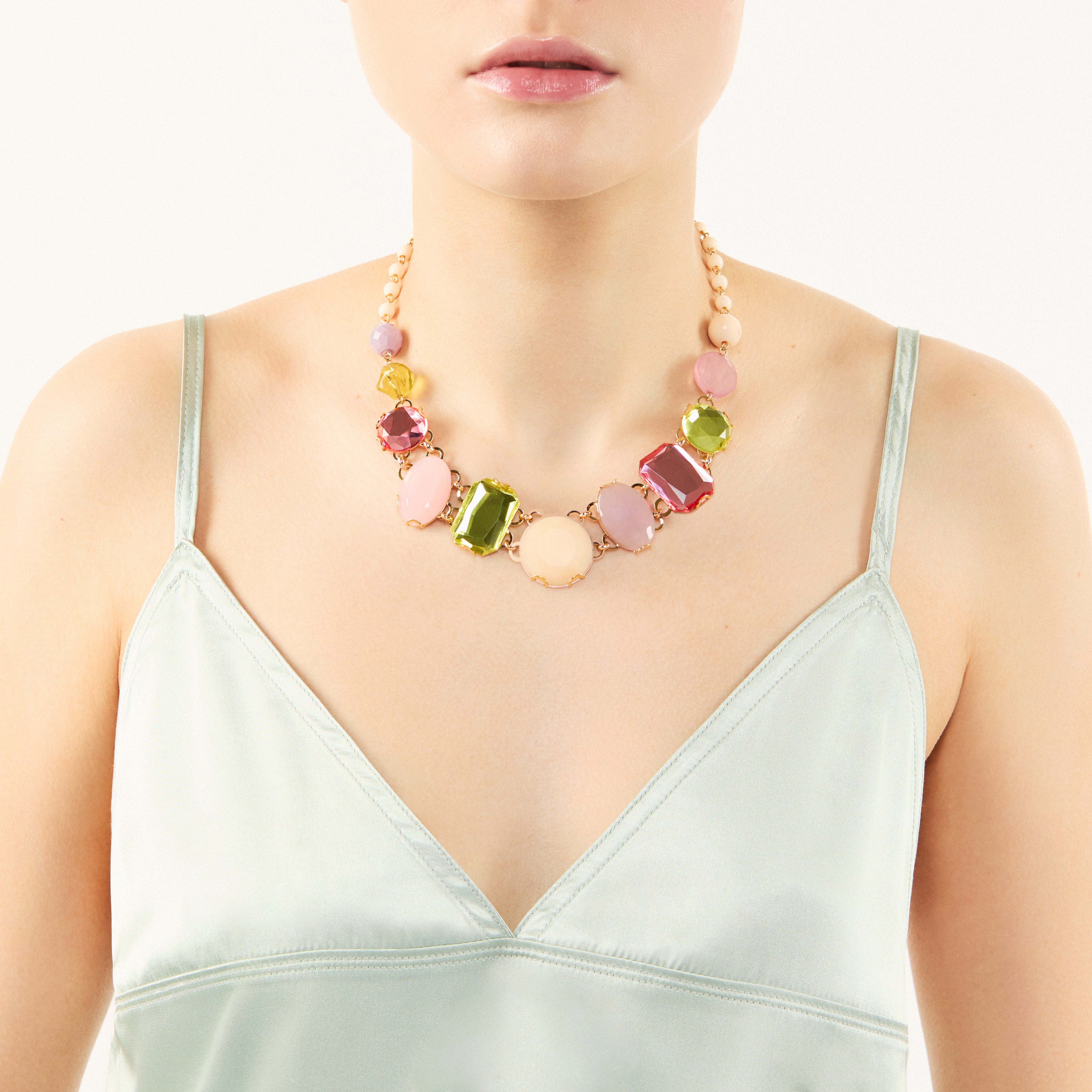 Girocollo boule e brillanti elementi Sunrise - Rosa - Sodini Bijoux