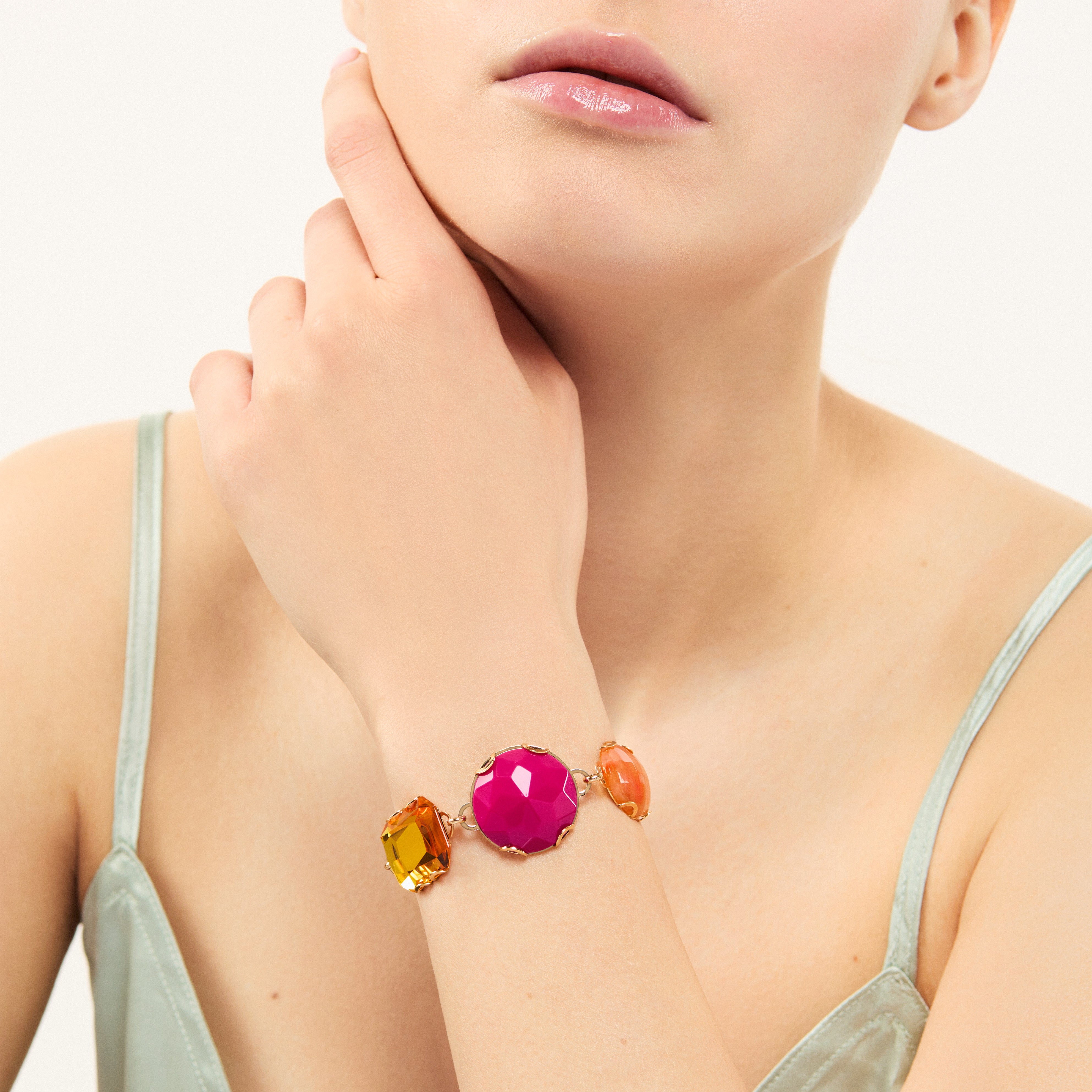 Bracelet with chained elements Sunrise - Multicoloured - Sodini Bijoux