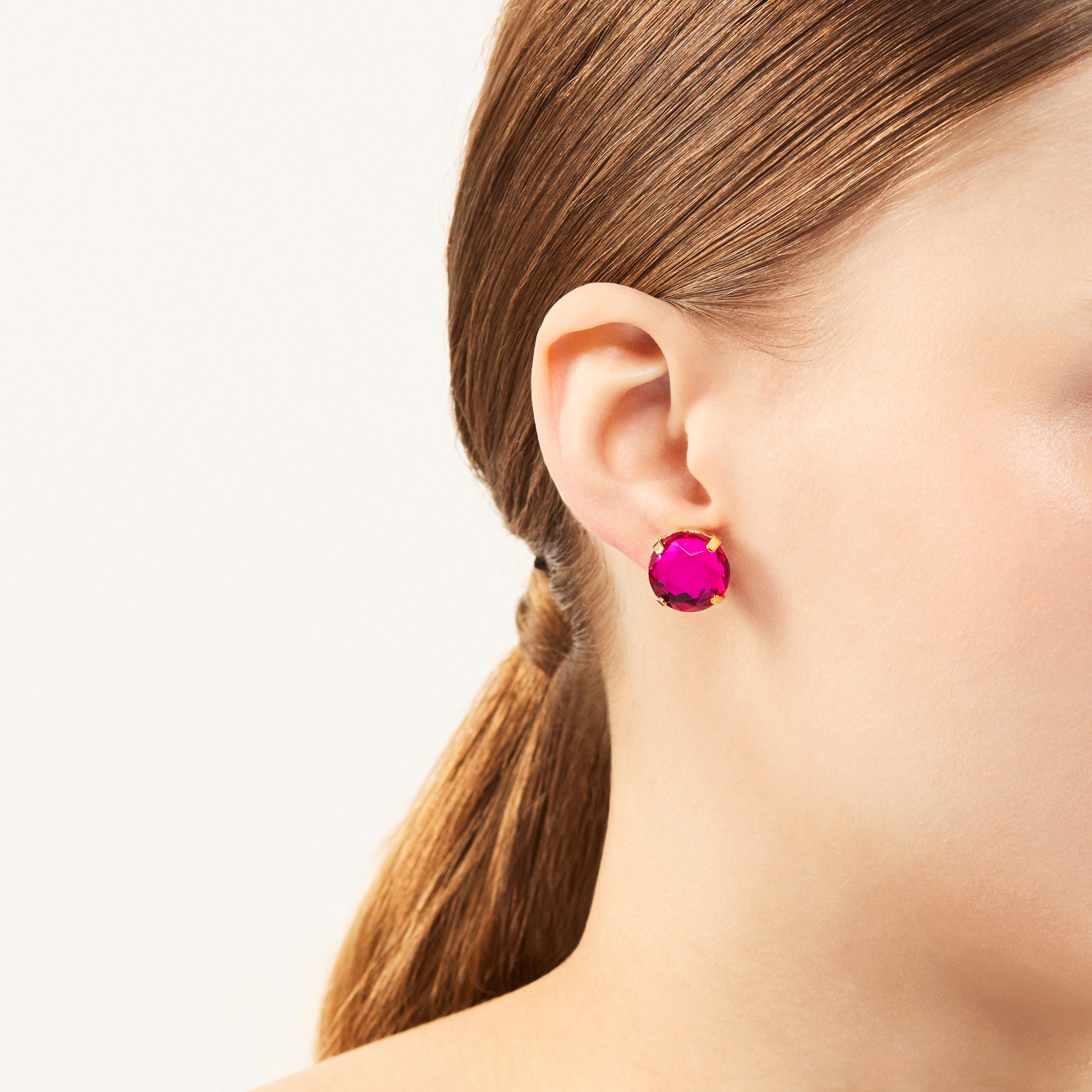 Orecchini punto luce sfaccettato Sunrise - Fucsia - Sodini Bijoux