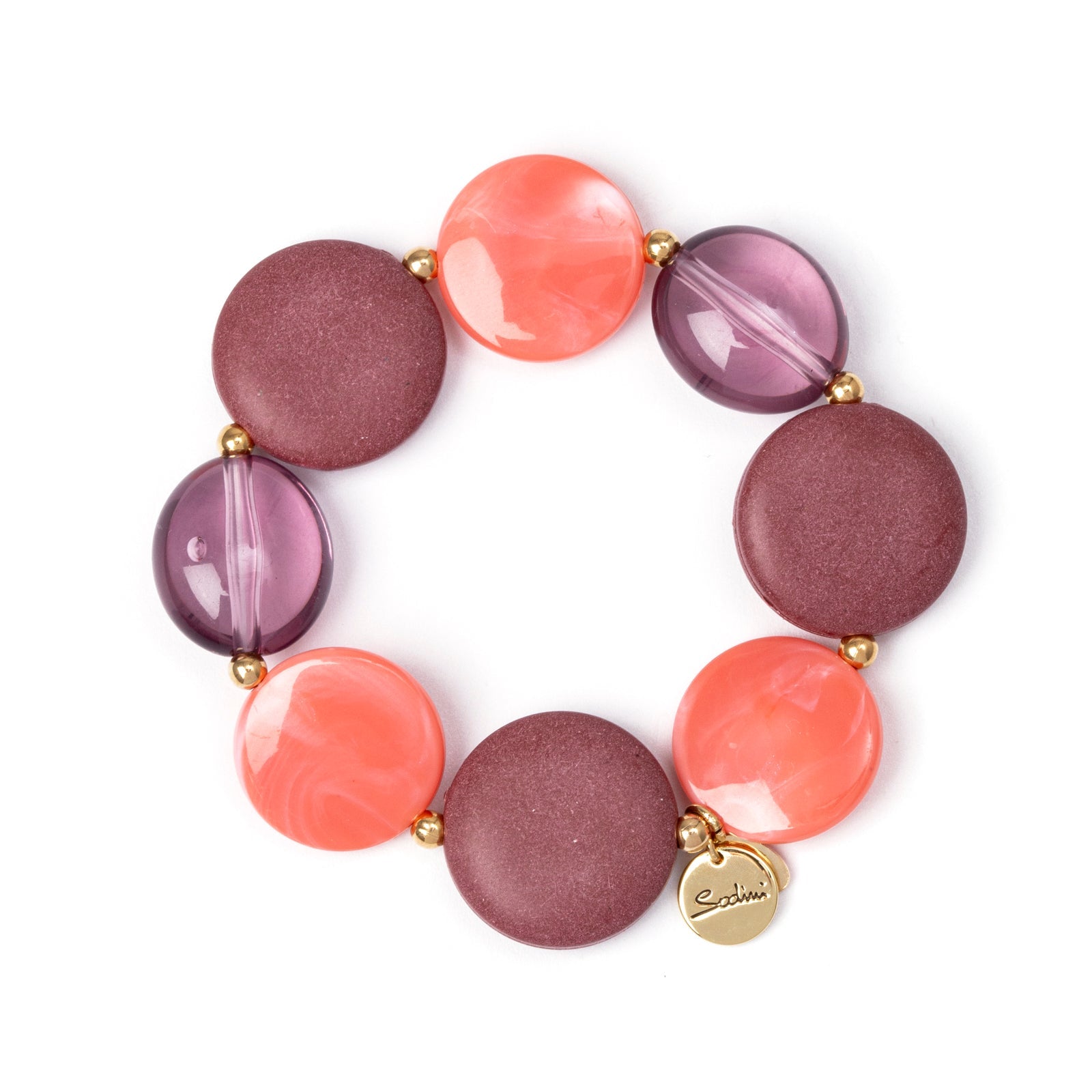 Bracciale elastico a pasticche Sleeping Satellite - Viola - Sodini Bijoux