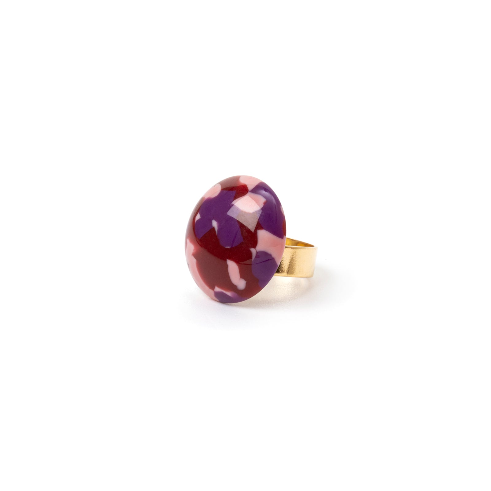 Anello con semi-sfera Sleeping Satellite - Viola - Sodini Bijoux
