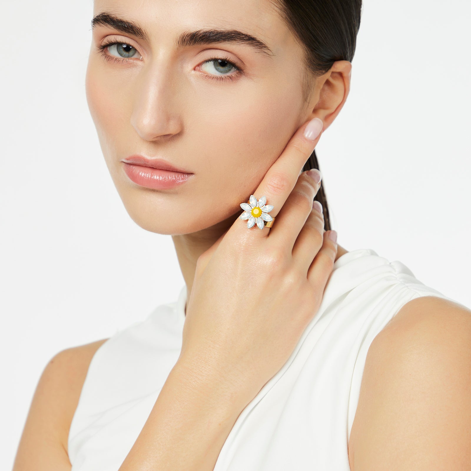 Anello con margheritina Flora - Multicolor - Sodini Bijoux