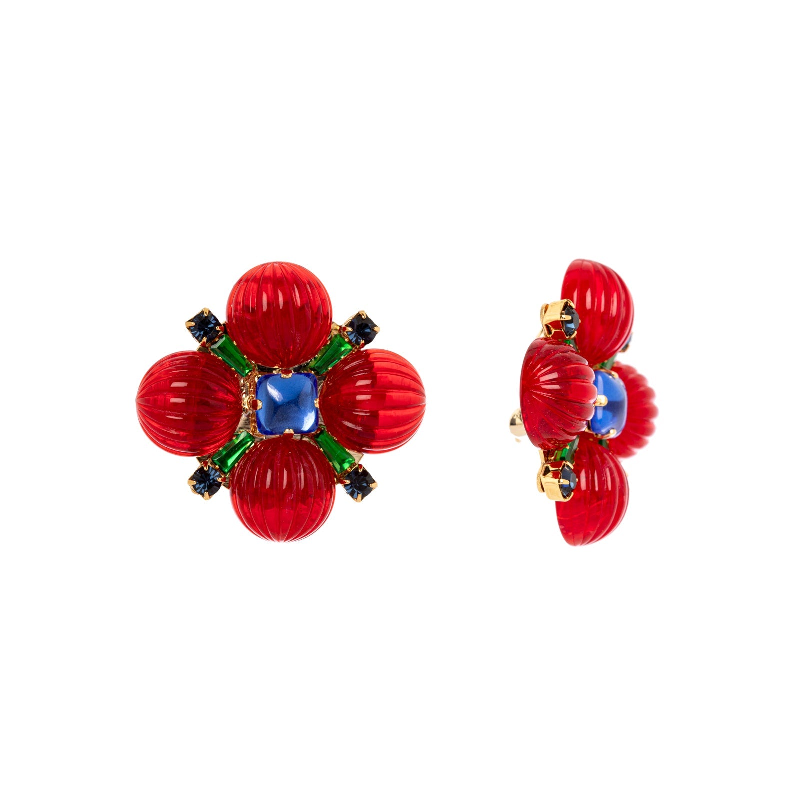 Orecchini a fiore Nellie - Rosso - Sodini Bijoux