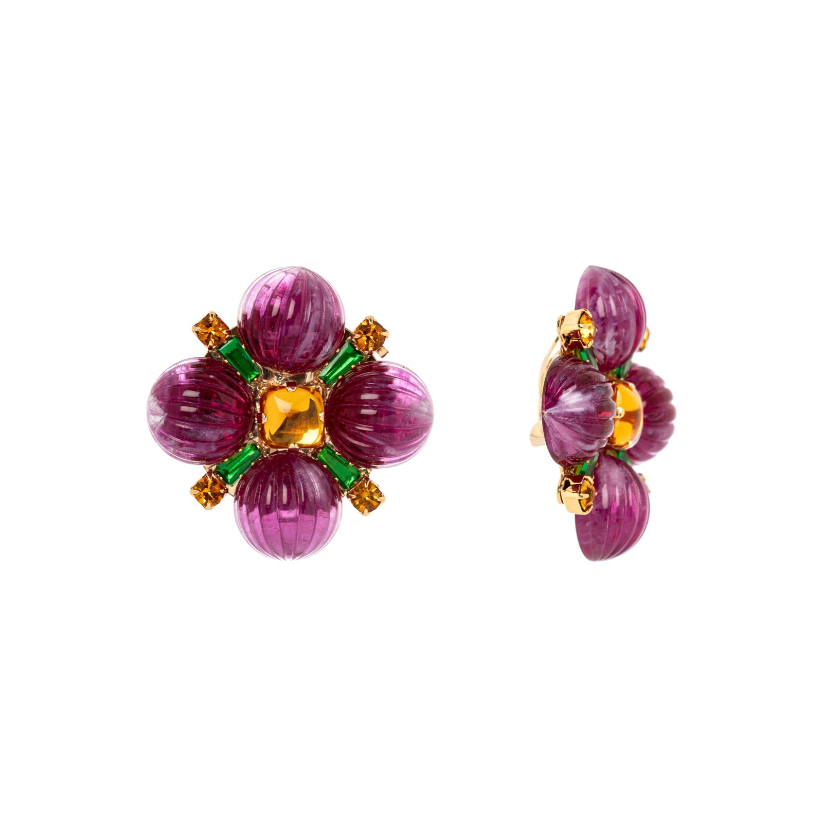 Orecchini a fiore Nellie - Viola - Sodini Bijoux