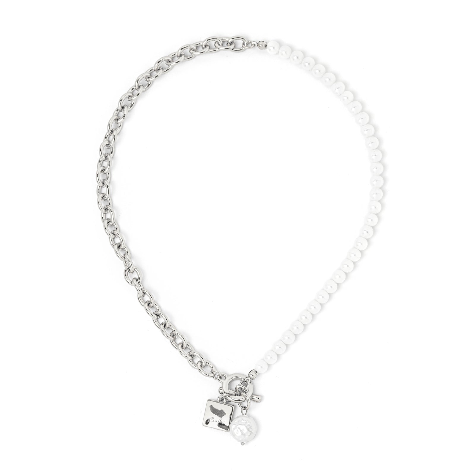 Two sides necklace Andromeda - Silver - Sodini Bijoux