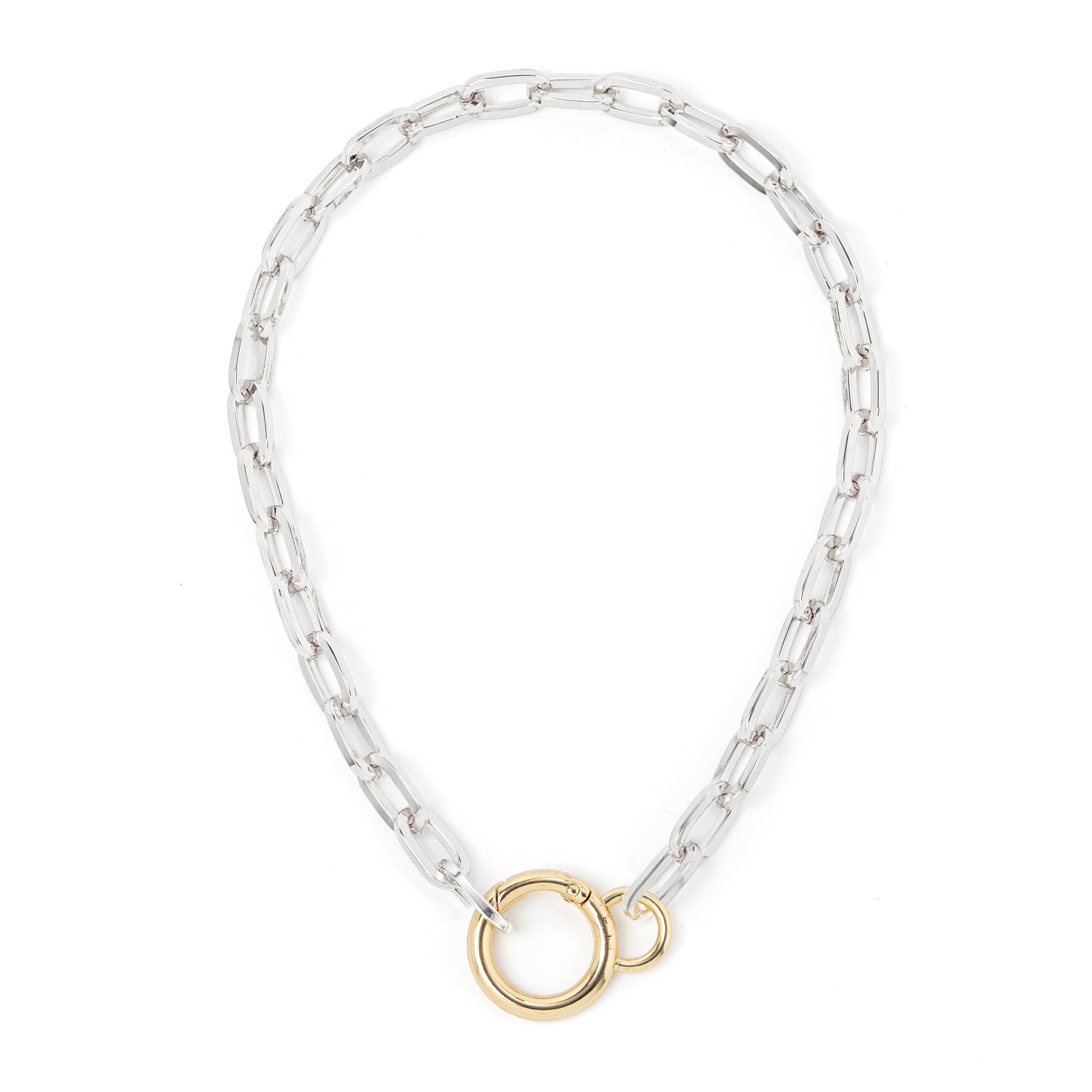Necklace with two rings Andromeda - Silver - Sodini Bijoux