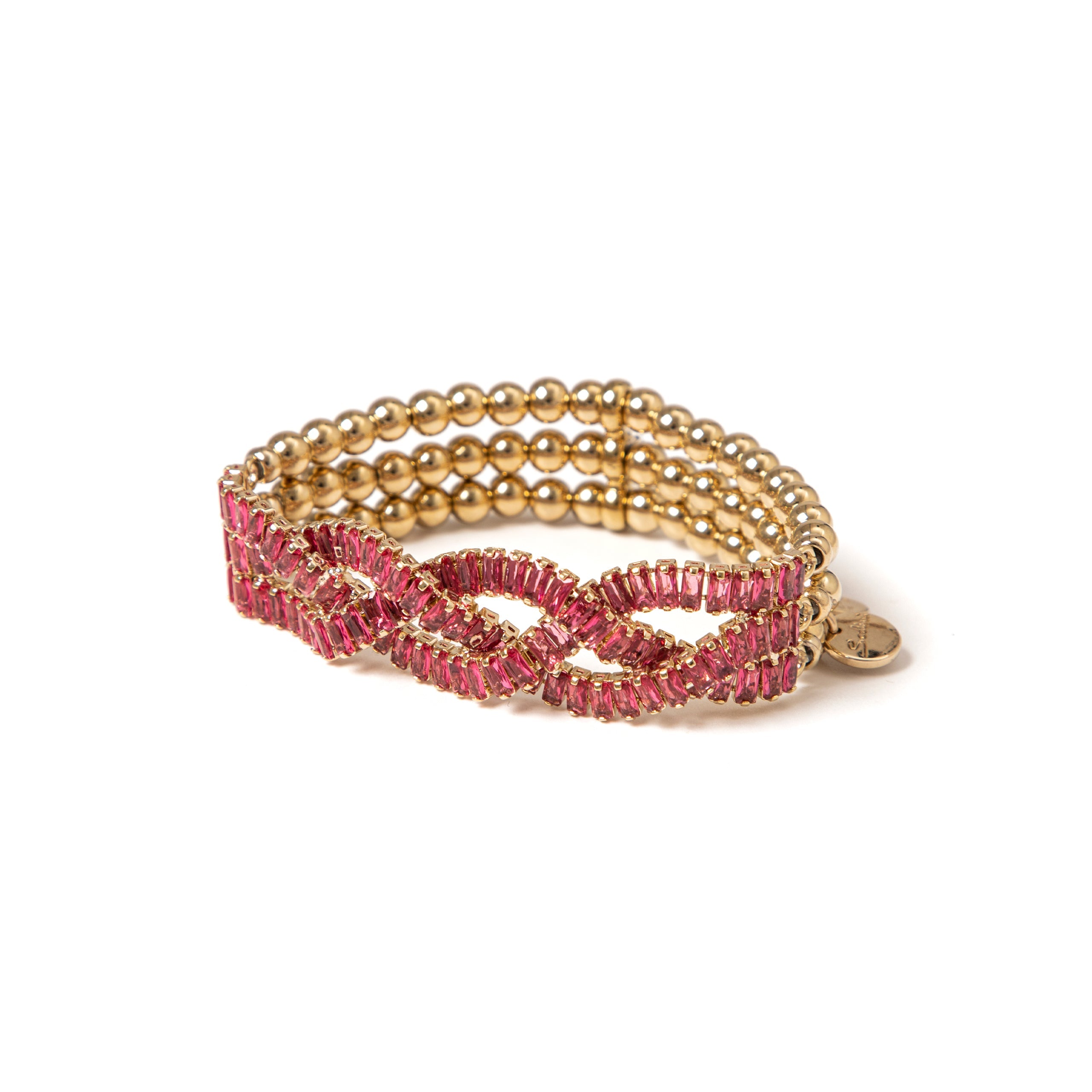 Bracciale elastico a tre fili Cometa - Rosa - Sodini Bijoux