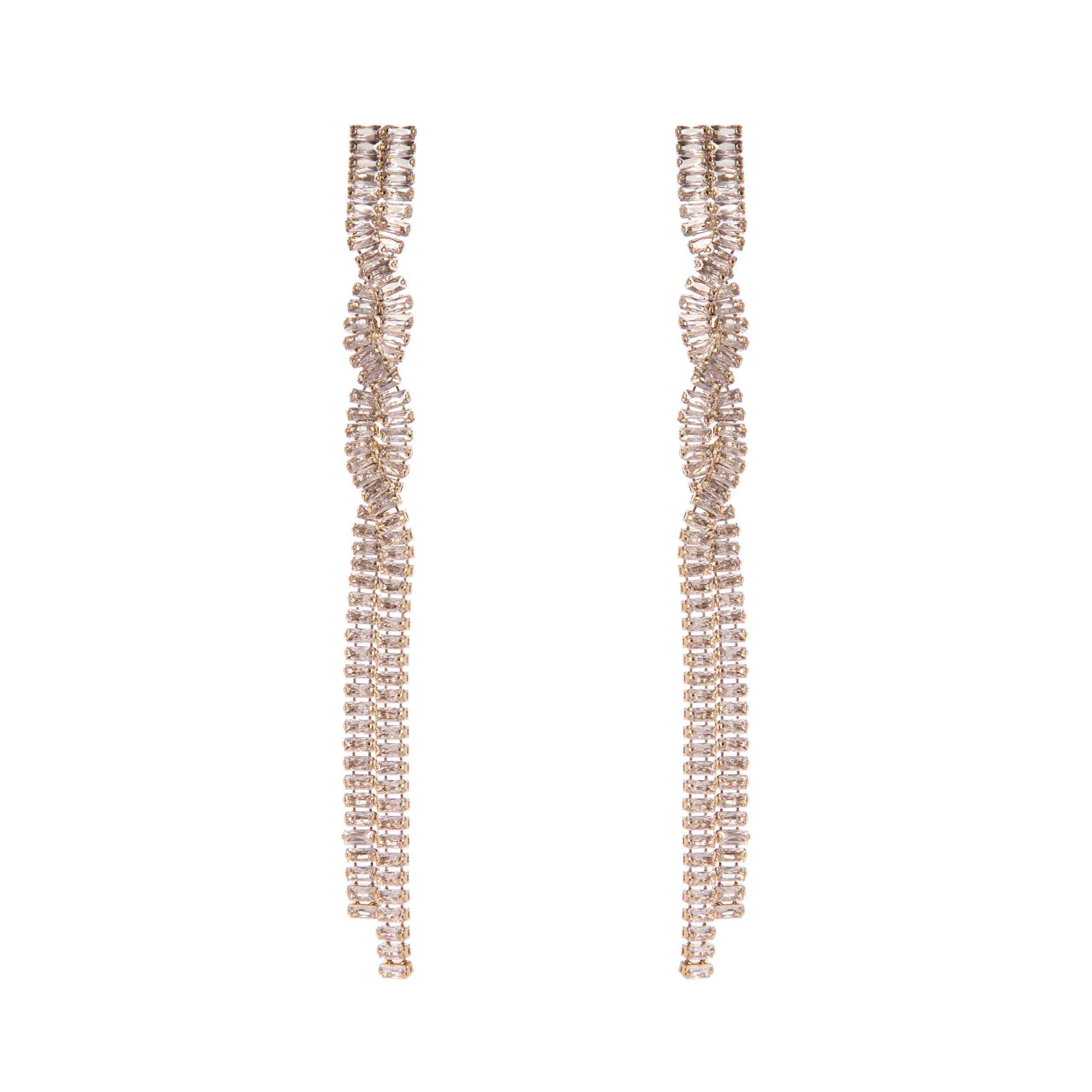 Orecchini a due fili Cometa - Bianco - Sodini Bijoux