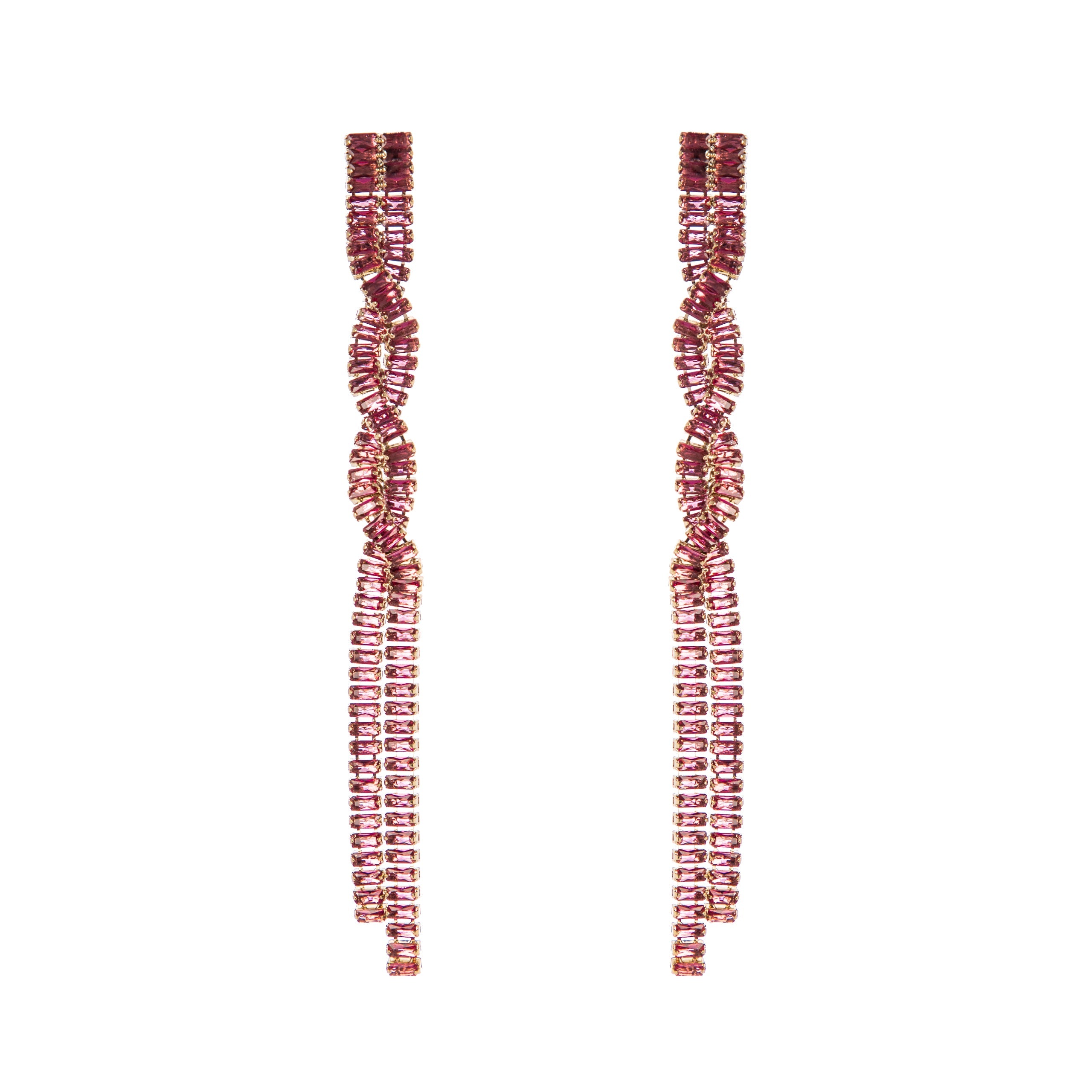 Orecchini a due fili Cometa - Rosa - Sodini Bijoux