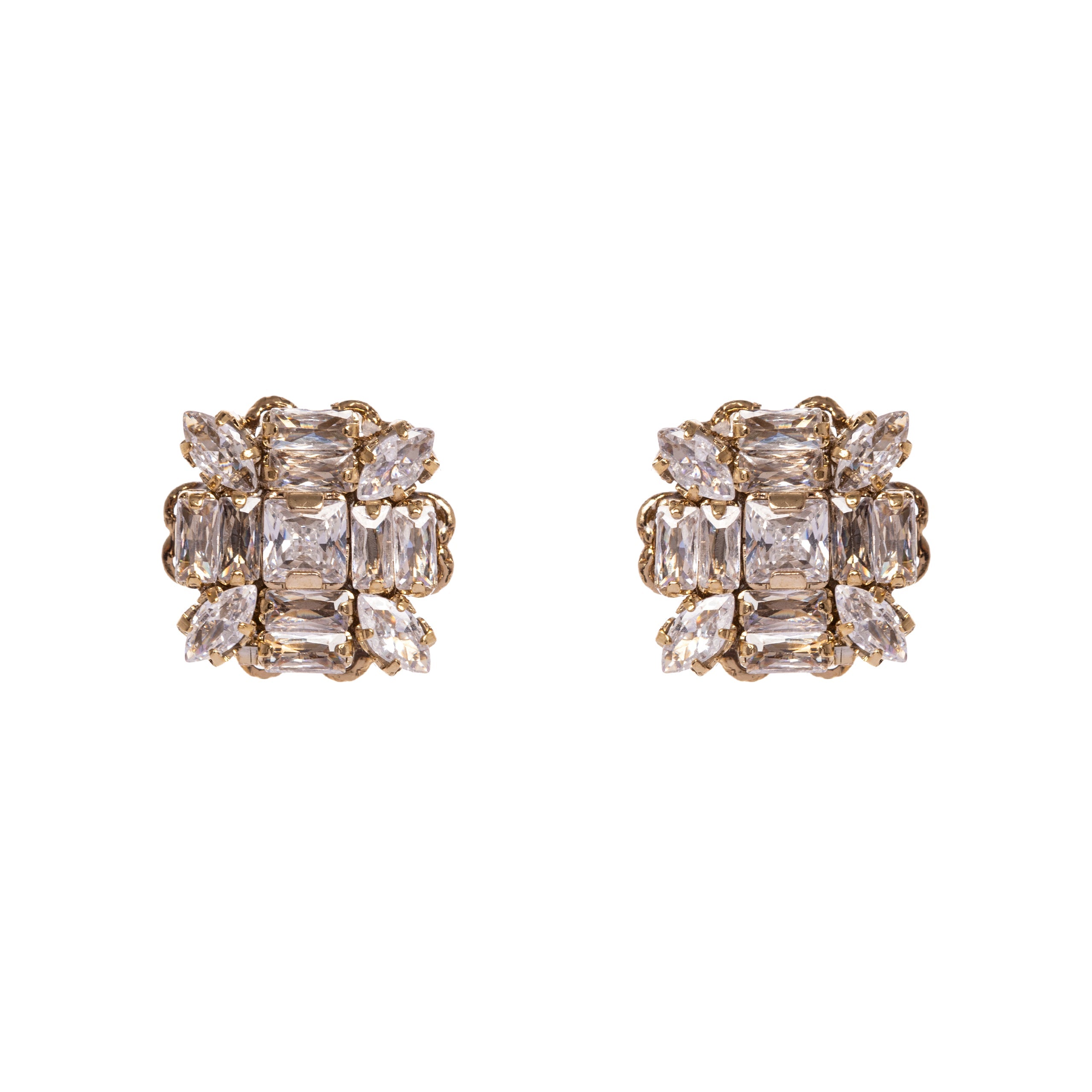 Orecchini fiore di cristalli Cometa - Bianco - Sodini Bijoux