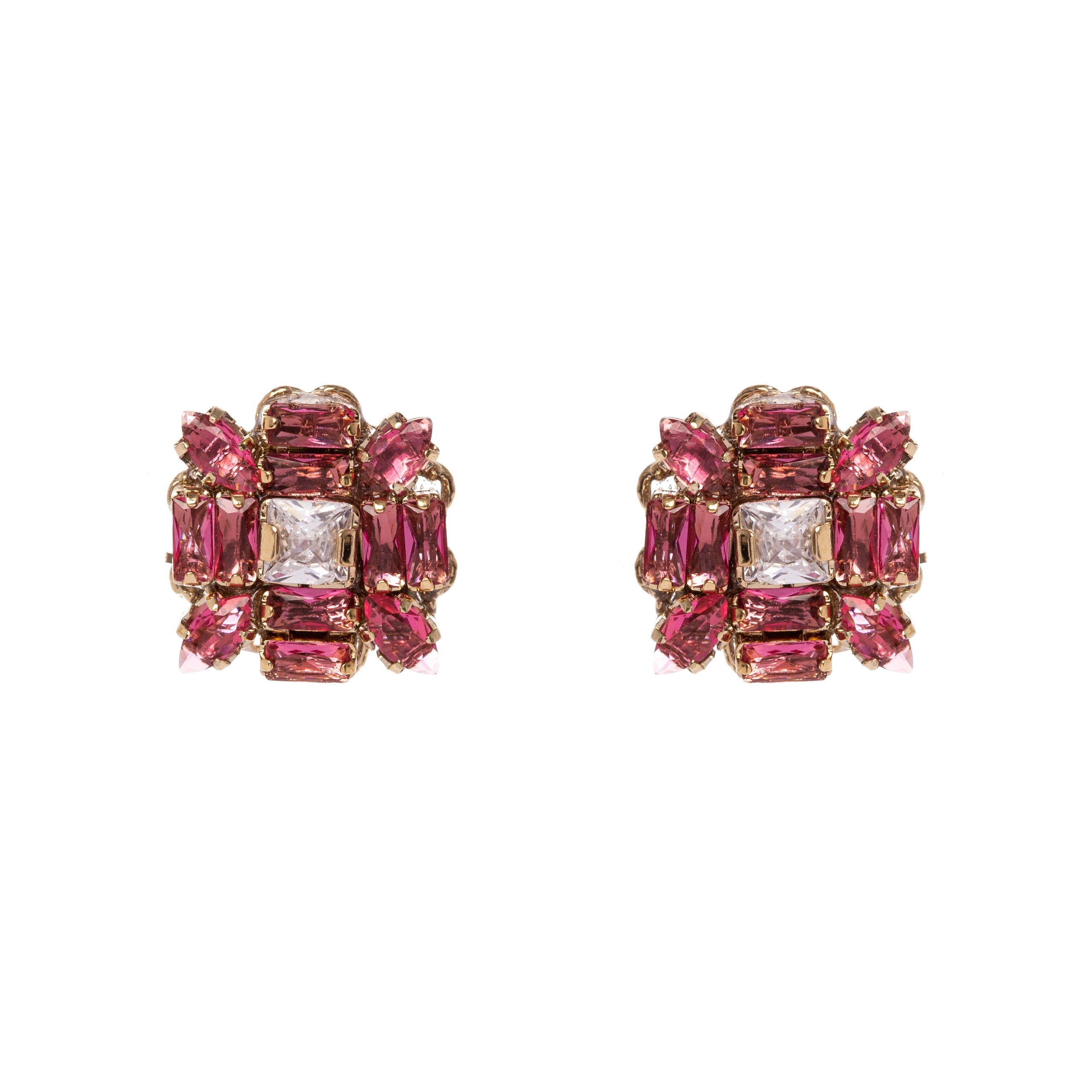 Orecchini fiore di cristalli Cometa - Rosa - Sodini Bijoux