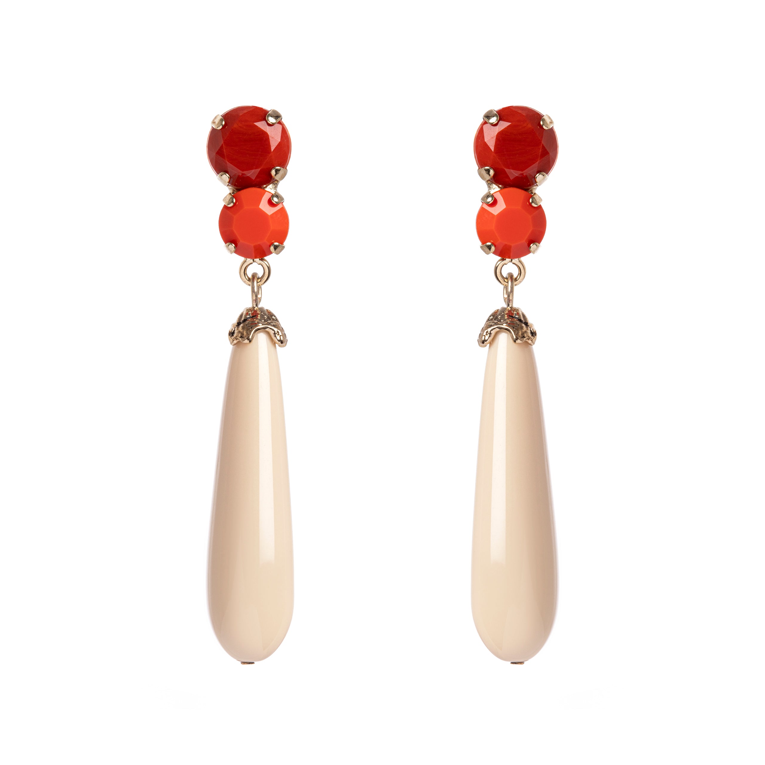 Orecchini con goccia lunga Essenza - Avorio - Sodini Bijoux