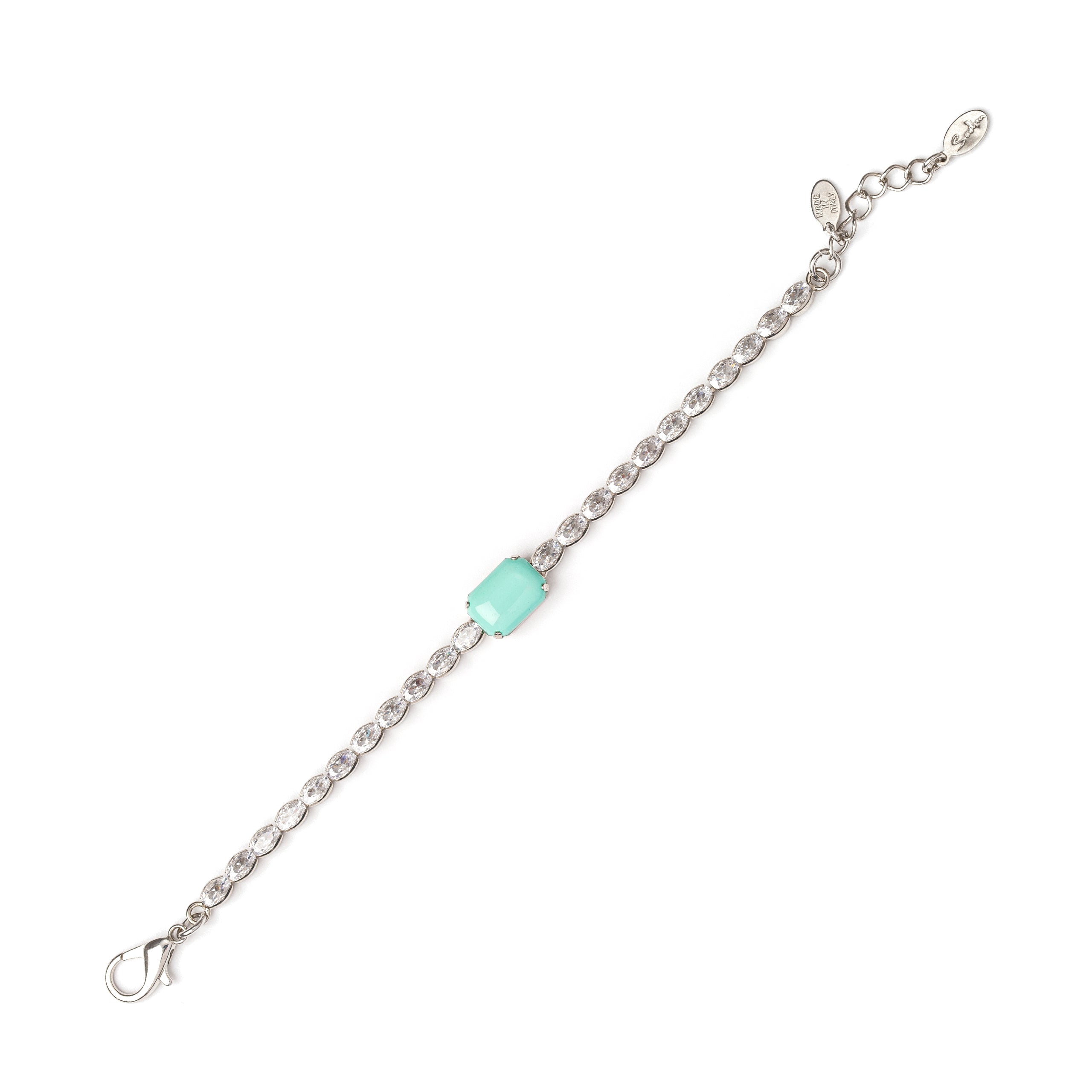 Zirconia wire bracelet Faville Blue - Turquoise - Sodini Bijoux