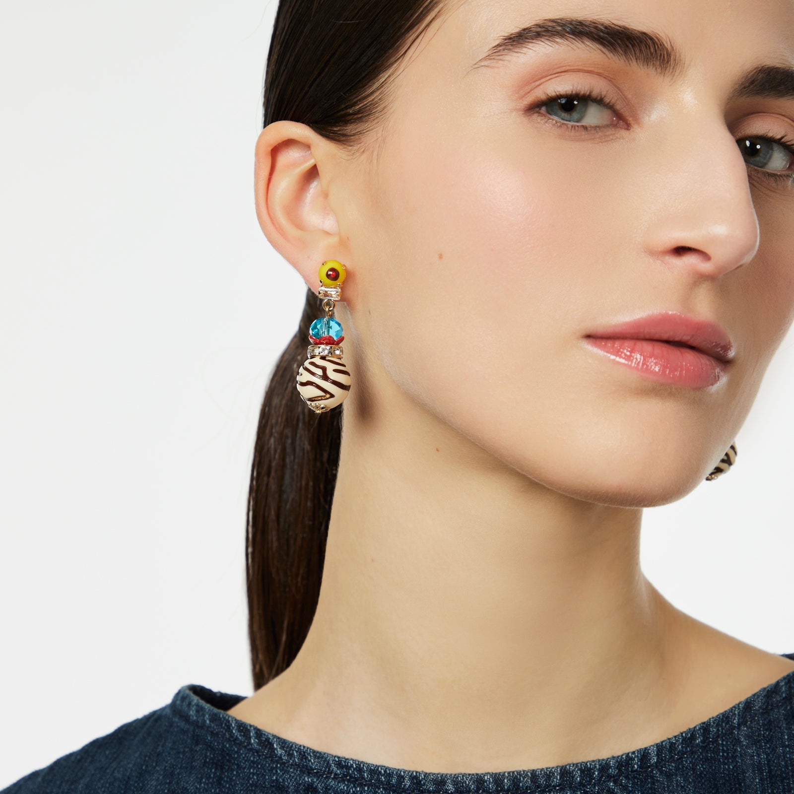 Earrings variegated boule Partenope - Multicolor - Sodini Bijoux
