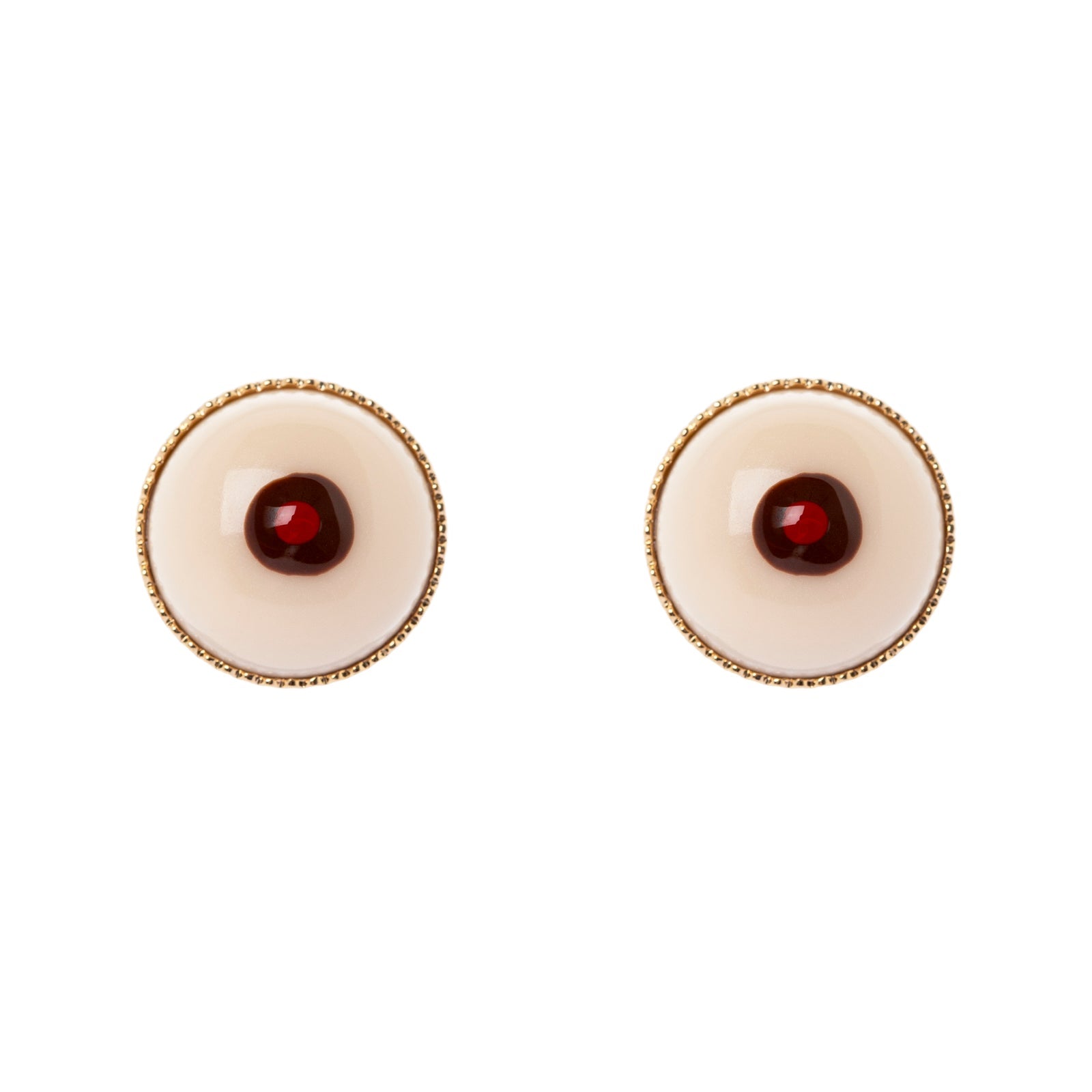 Small stud earrings Partenope - White - Sodini Bijoux