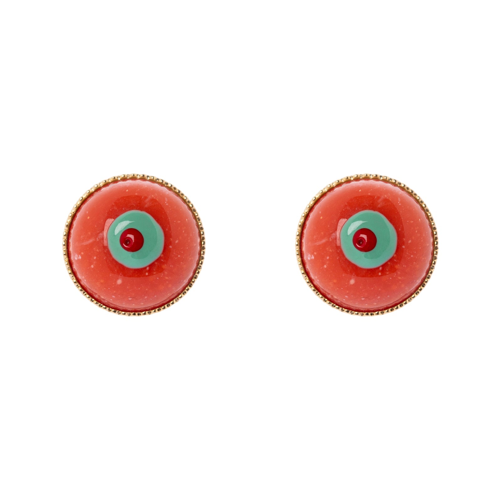 Small stud earrings Partenope - Red - Sodini Bijoux
