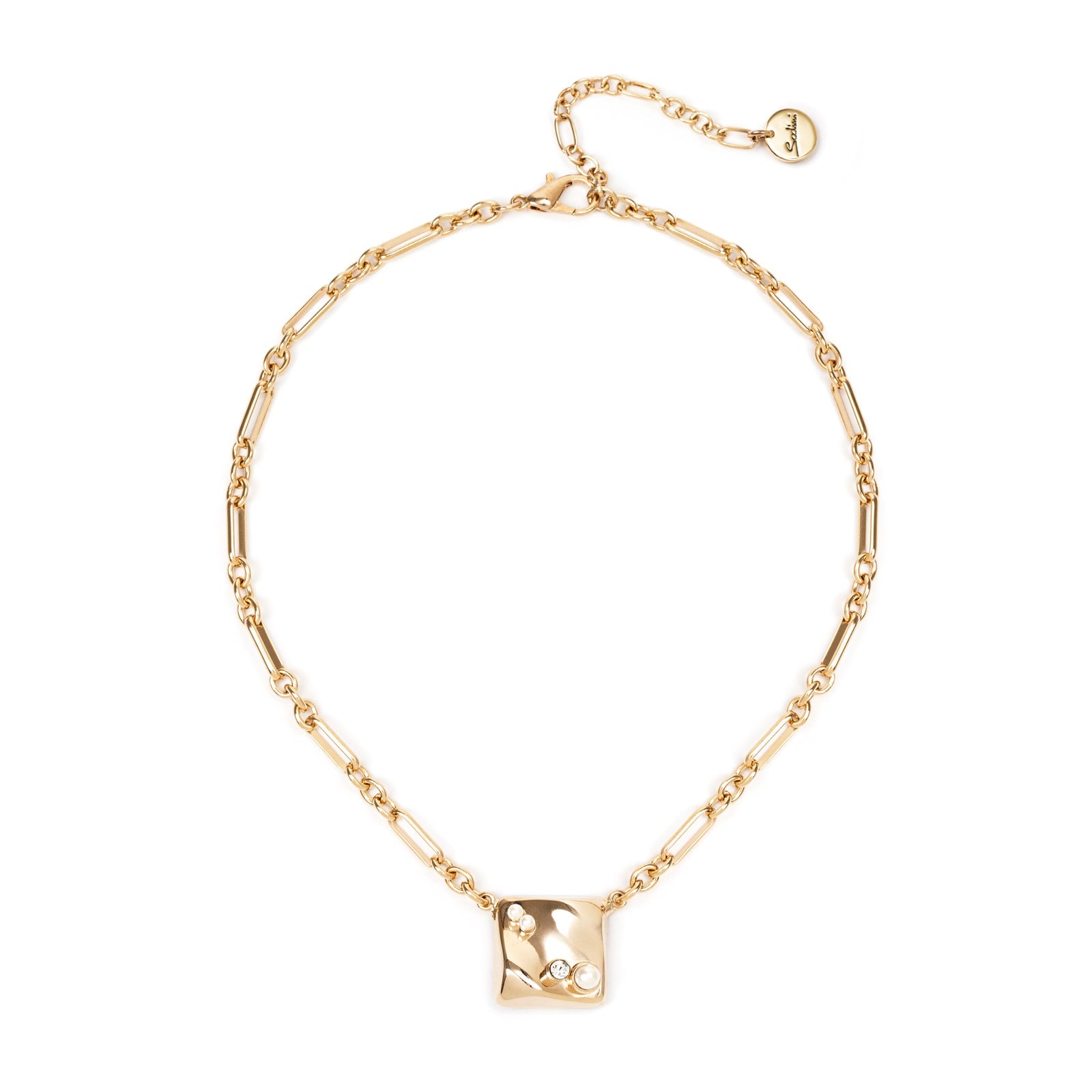 Choker with square charm Amaranta - Gold - Sodini Bijoux