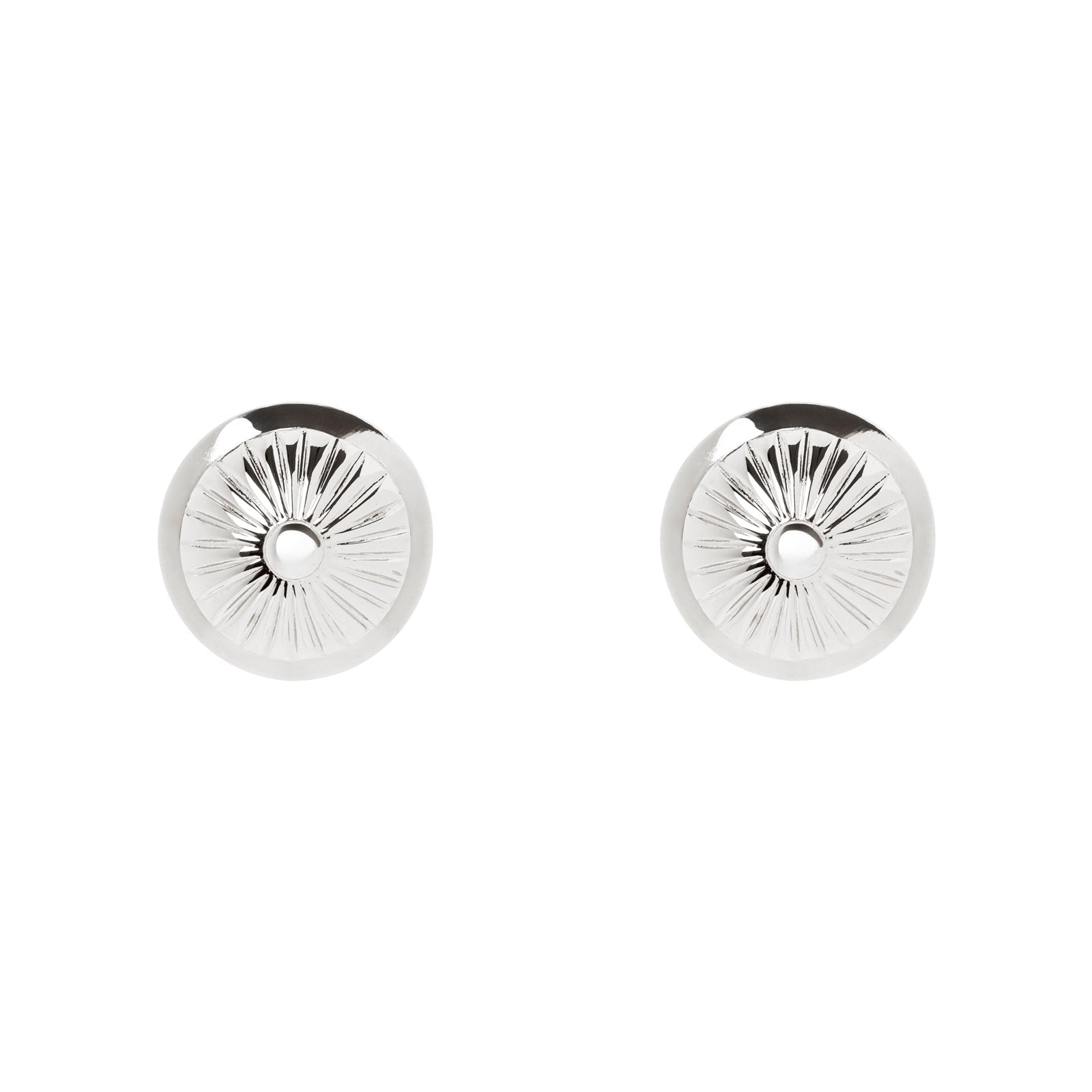 Sunburst disc earrings Amaranta - Silver - Sodini Bijoux