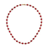 Choker with chained spheres Semira - Red - Sodini Bijoux