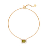 Charm and snake chain choker Semira - Green - Sodini Bijoux