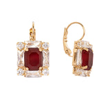 Leverback geometric earrings Semira - Red - Sodini Bijoux