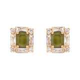 Geometric earrings Semira - Green - Sodini Bijoux