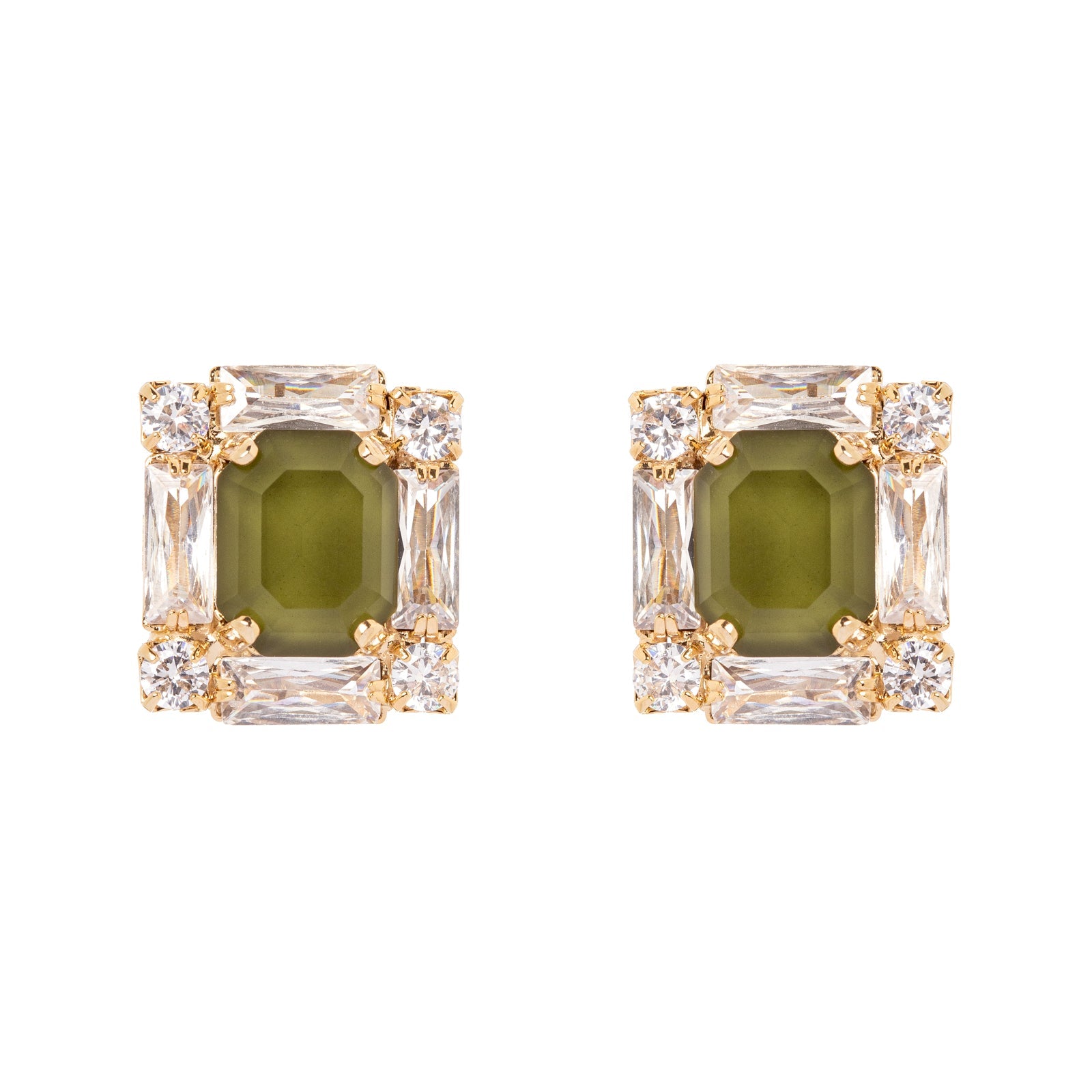 Orecchini geometrici Semira - Verde - Sodini Bijoux