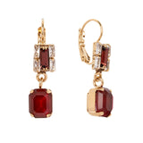 Leverback and pendant earrings Semira - Red - Sodini Bijoux