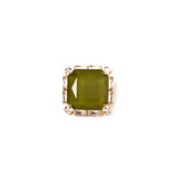 Square brooch Semira - Green - Sodini Bijoux