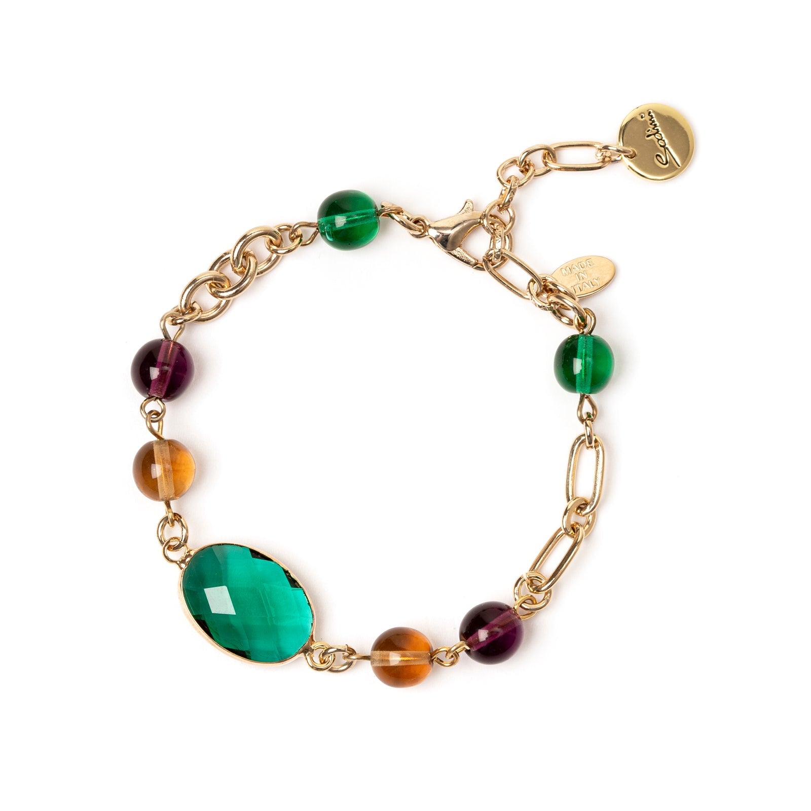 Bracciale a sfere incatenate Mylitta - Bordeaux - Sodini Bijoux