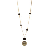Collana lunga con sfere e pendente Malena - Nero - Sodini Bijoux