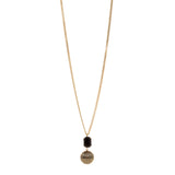 Collana lunga groumette e pendente a due elementi Malena - Nero - Sodini Bijoux