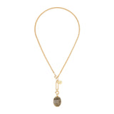 Girocollo con lungo pendente Malena - Nero - Sodini Bijoux