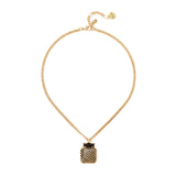 Girocollo con pendente quadrato Malena - Nero - Sodini Bijoux