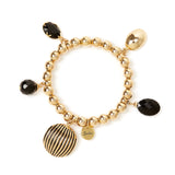 Bracciale elastico boule e pendenti Malena - Nero - Sodini Bijoux