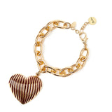 Bracciale catena e cuore Malena - Rosso - Sodini Bijoux