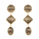 Orecchini a tre elementi Malena - Nero - Sodini Bijoux