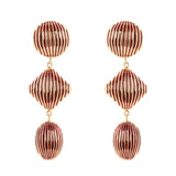 Orecchini a tre elementi Malena - Rosso - Sodini Bijoux