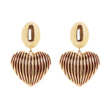 Orecchini ovale e cuore Malena - Rosso - Sodini Bijoux