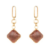 Orecchini anello lungo e rombo Malena - Rosso - Sodini Bijoux