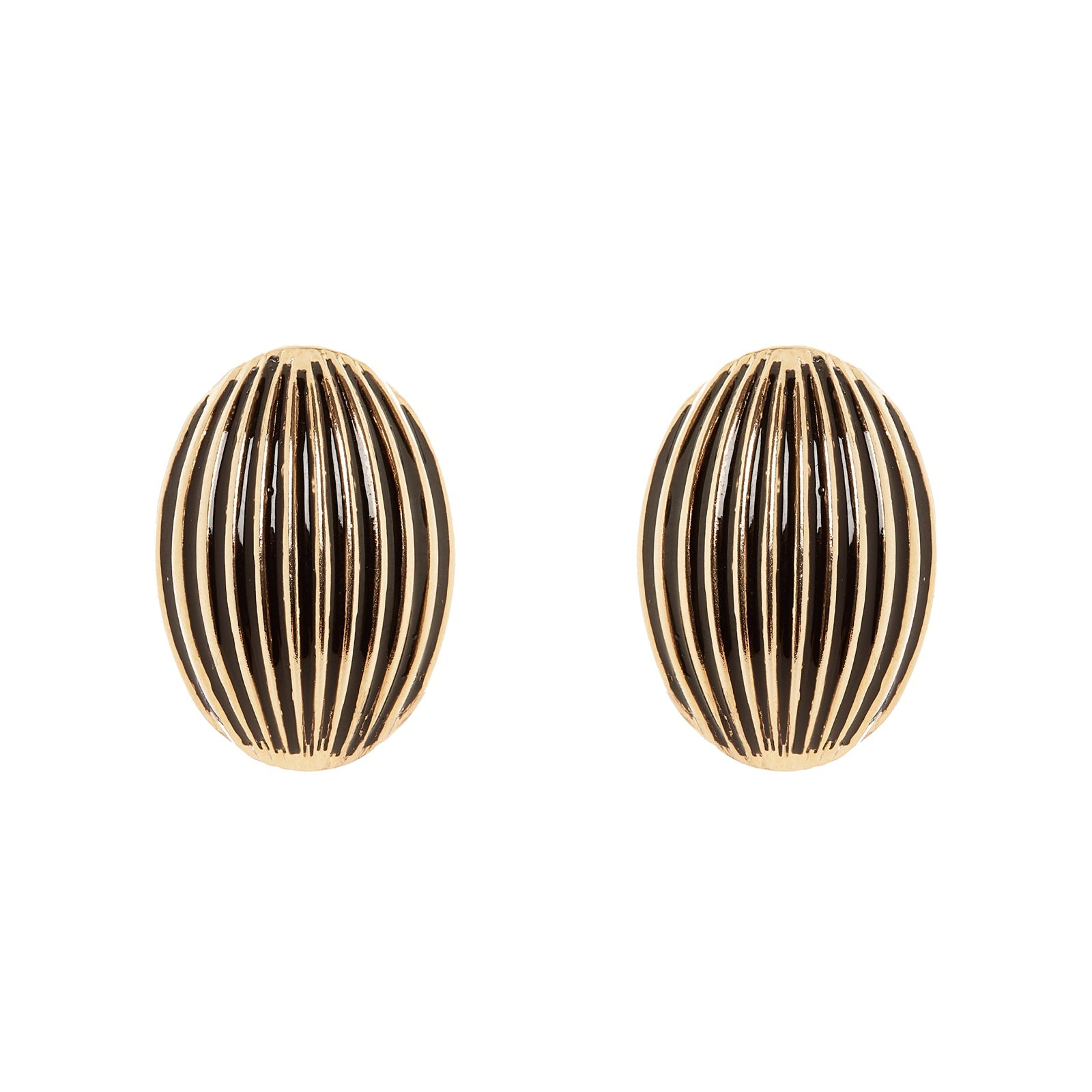 Orecchini con ovale Malena - Nero - Sodini Bijoux