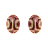 Orecchini con ovale Malena - Rosso - Sodini Bijoux