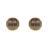 Earrings with small half-sphere Malena - Black - Sodini Bijoux
