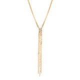 Groumette and pendant choker Babilonia - Gold and white - Sodini Bijoux