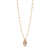 Collana lunga con pendente Babilonia - Oro e bianco - Sodini Bijoux