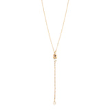 Collana a Y Babilonia - Oro e bianco - Sodini Bijoux